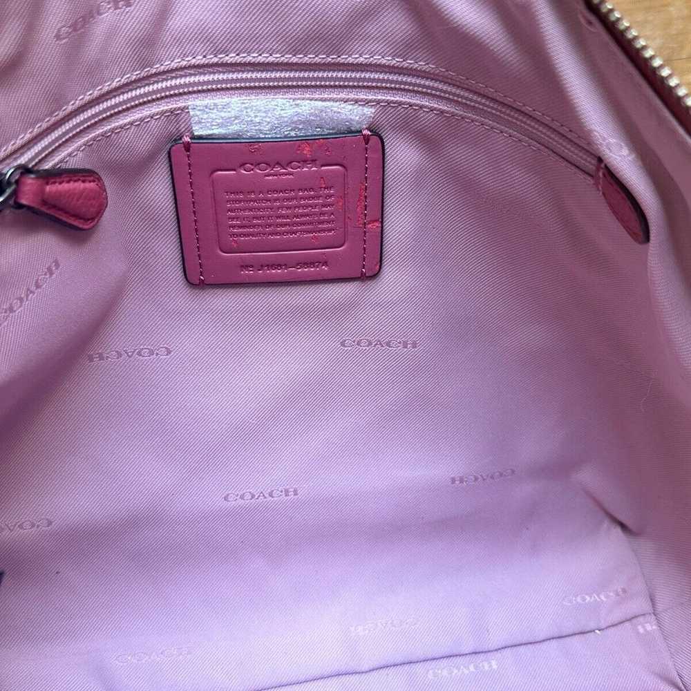 NWOT Coach Prairie Pink Pebble Leather Satchel Cr… - image 3