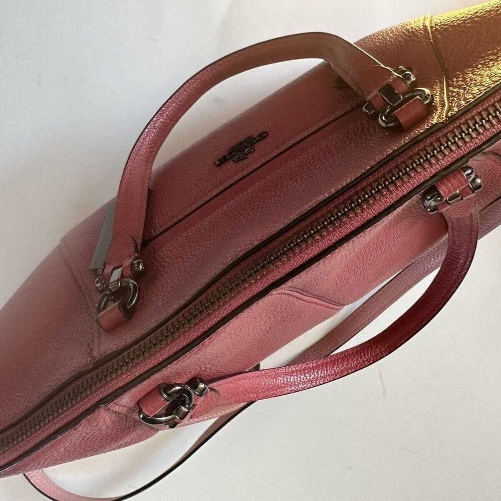 NWOT Coach Prairie Pink Pebble Leather Satchel Cr… - image 4