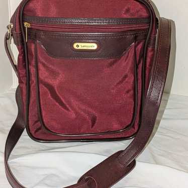 Samsonite Burgundy Crossbody Carry-On Shoulder Bag