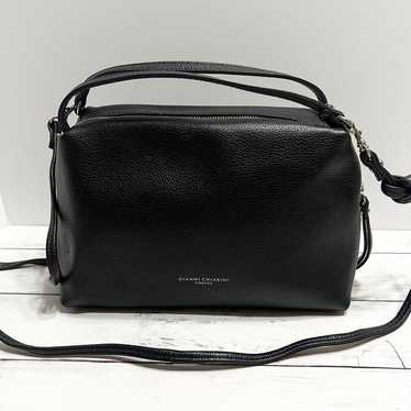 GIANNI CHIARINI black leather shoulder bag