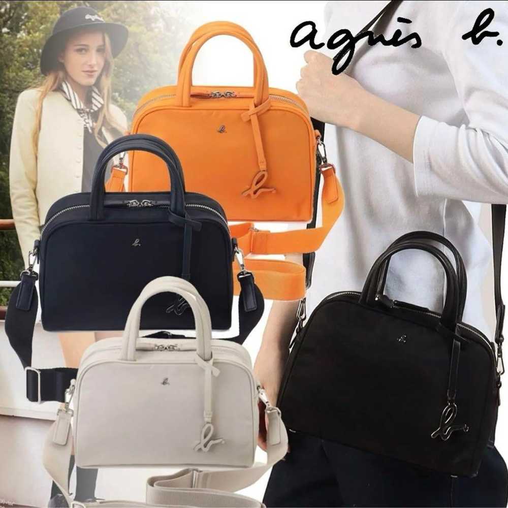 【agnès b.】2way Mini Boston Bag Orange - image 1