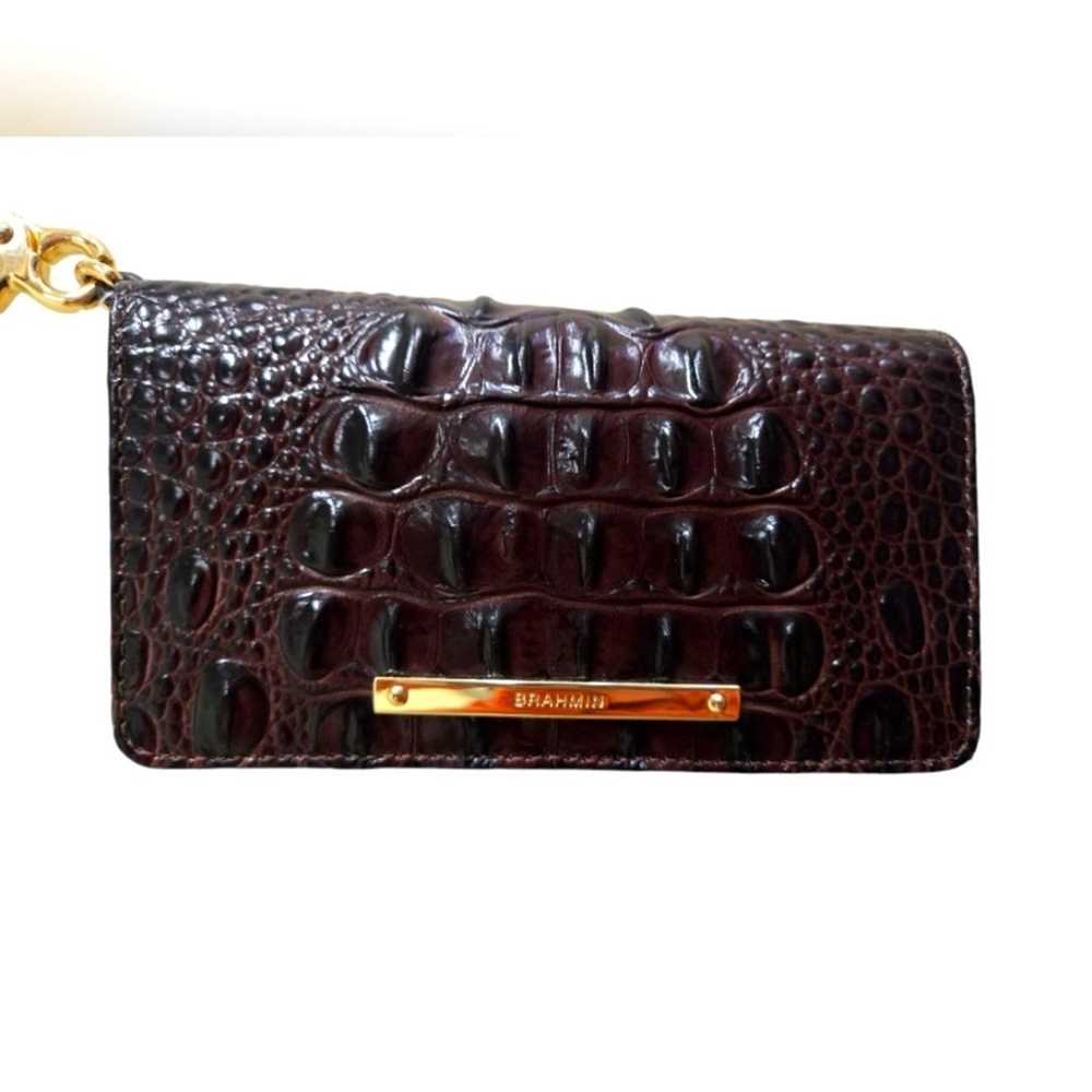 Faux alligator Brahmin wristlet - image 1