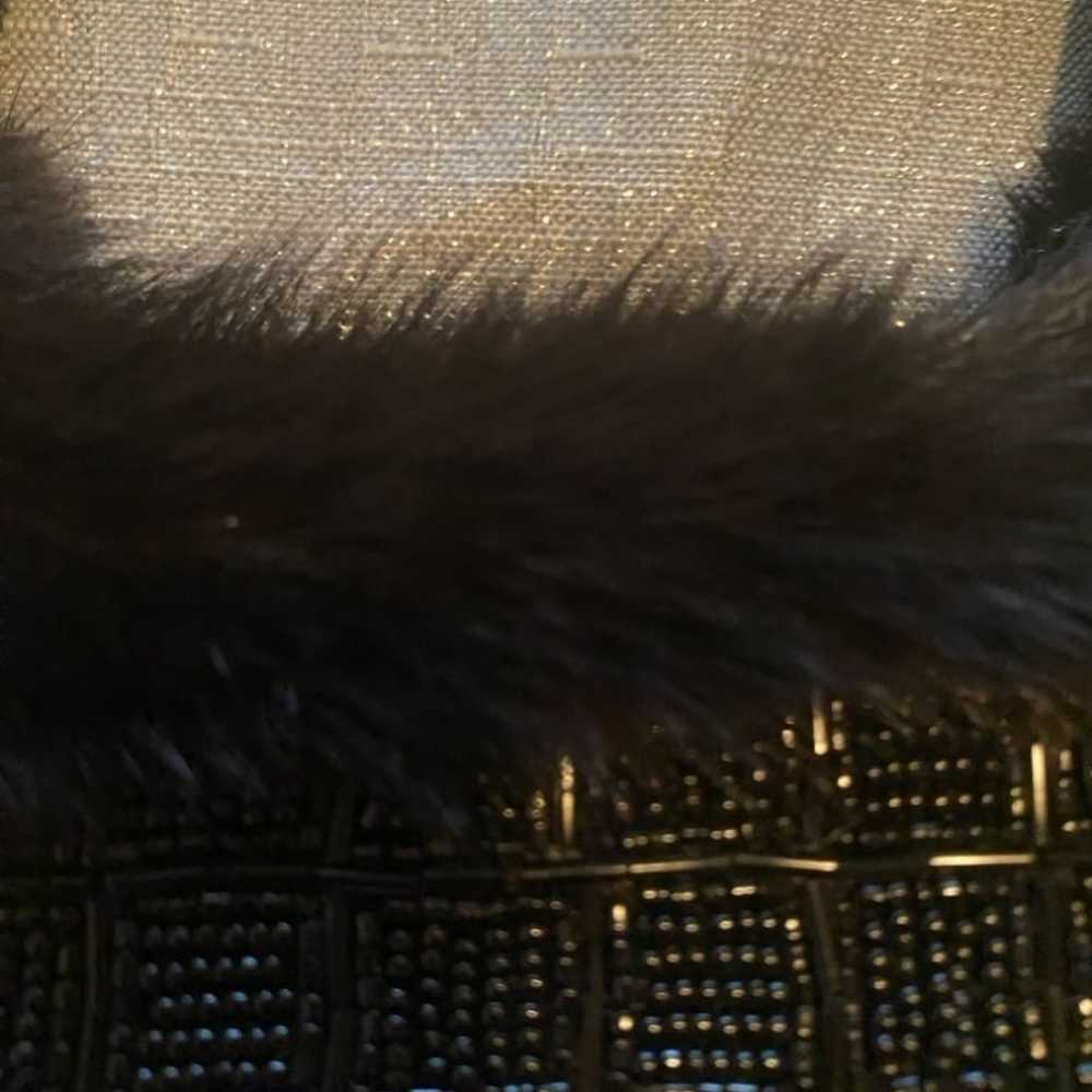 Mitchies fully beaded bag with mink trim - image 5