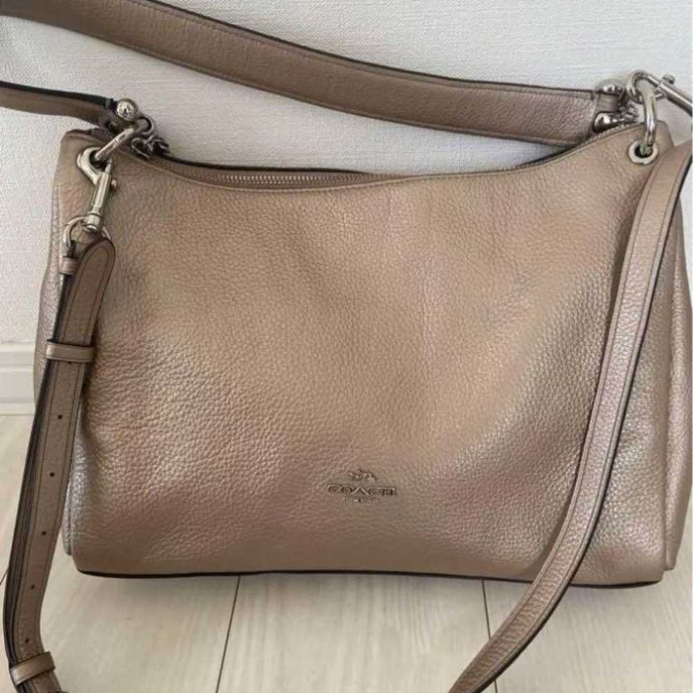 【Like New】COACH Shoulder 2-Way Bag in Champagne G… - image 1