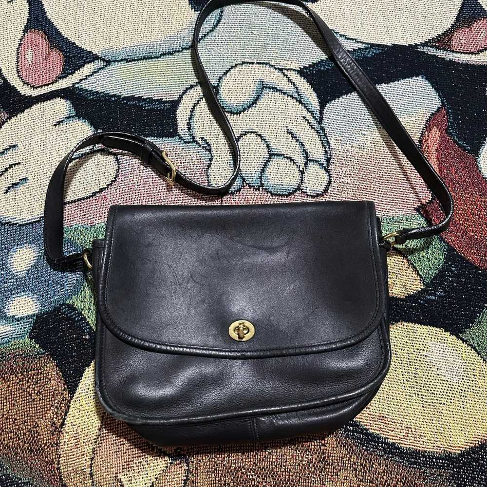 Vintage Coach City Black Crossbody Bag - image 1