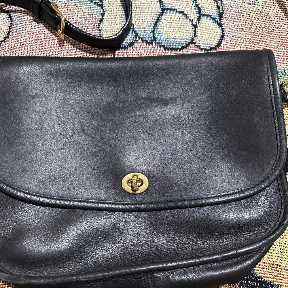 Vintage Coach City Black Crossbody Bag - image 2