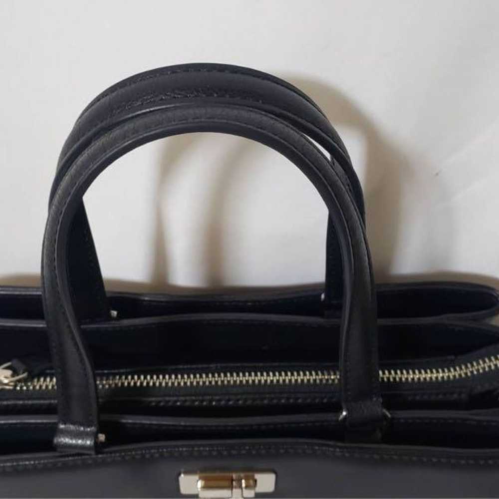 Brand new Agnes b. black leather handbag 2way - image 4