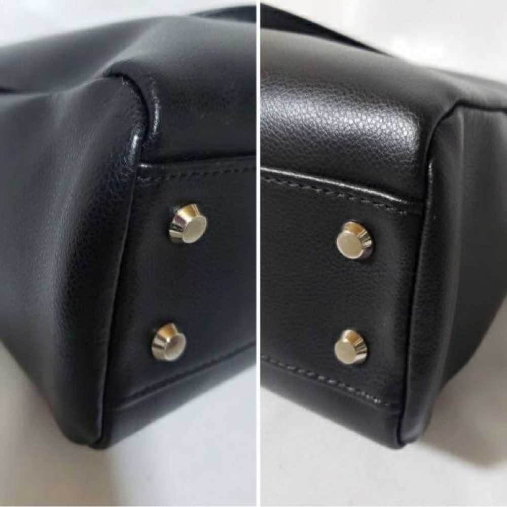 Brand new Agnes b. black leather handbag 2way - image 8