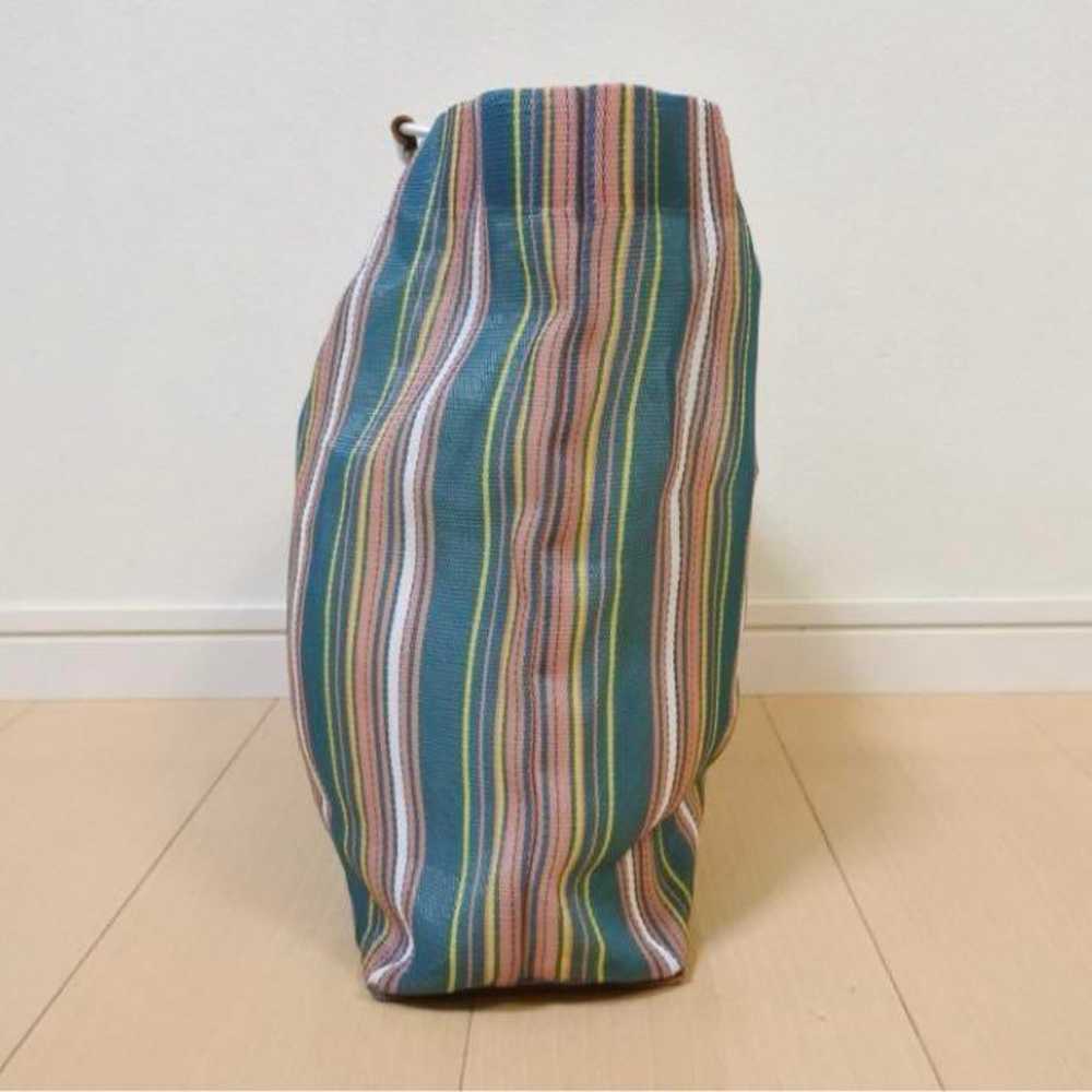 MARNI Flower Cafe Tote Bag with Striped Pattern - image 2