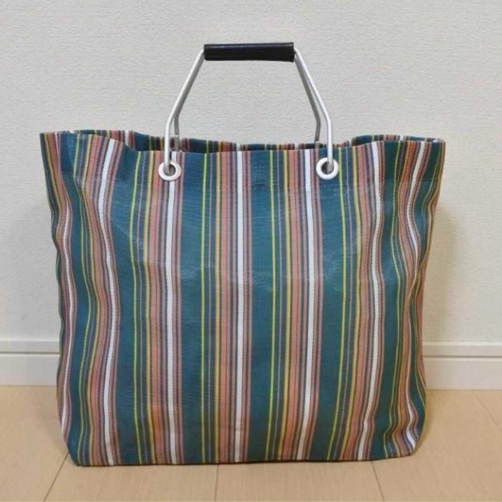 MARNI Flower Cafe Tote Bag with Striped Pattern - image 3