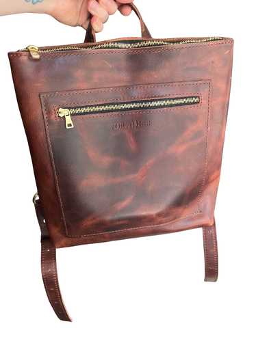 Portland Leather Tote Backpack