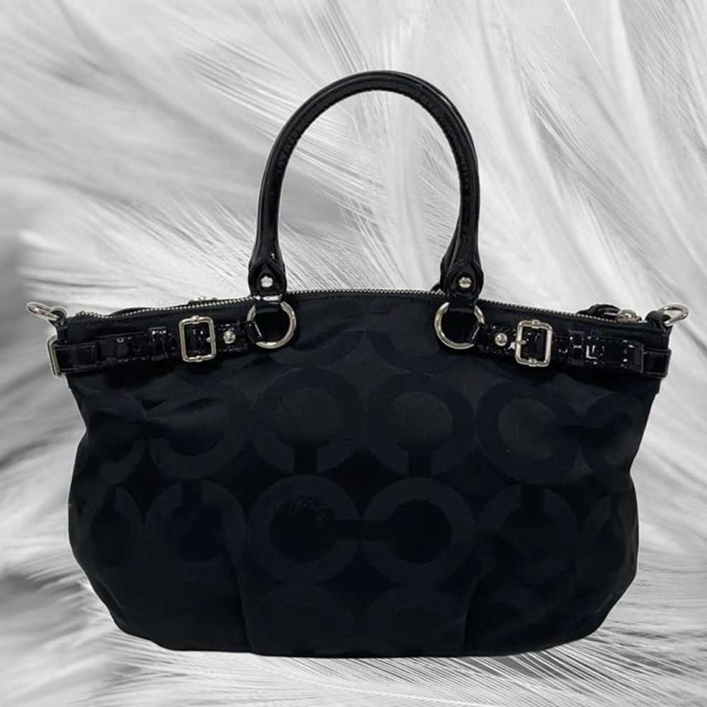 Coach Madison Op Art Sateen Sophia Satchel Bag - image 12