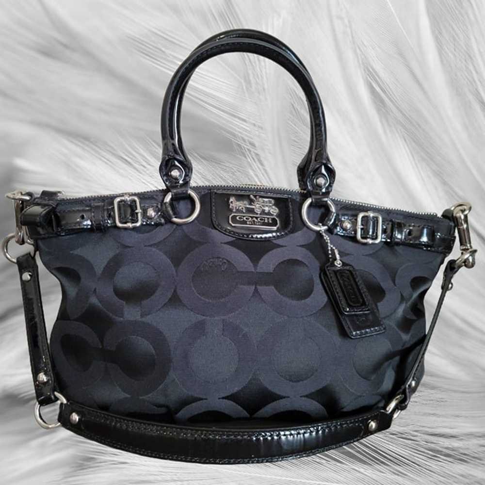 Coach Madison Op Art Sateen Sophia Satchel Bag - image 1