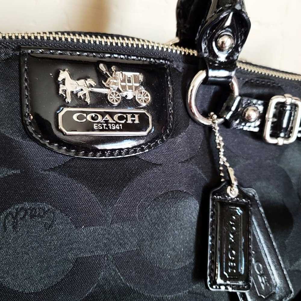 Coach Madison Op Art Sateen Sophia Satchel Bag - image 8