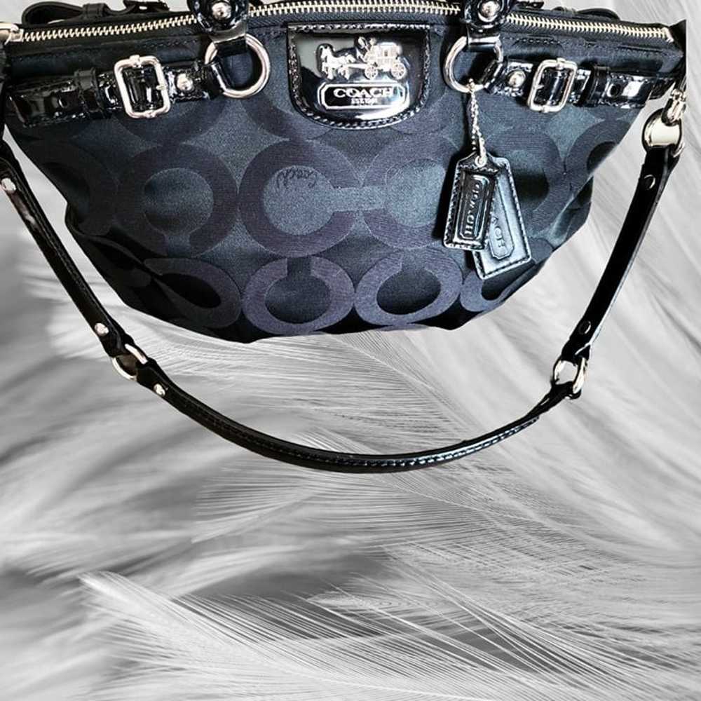 Coach Madison Op Art Sateen Sophia Satchel Bag - image 9