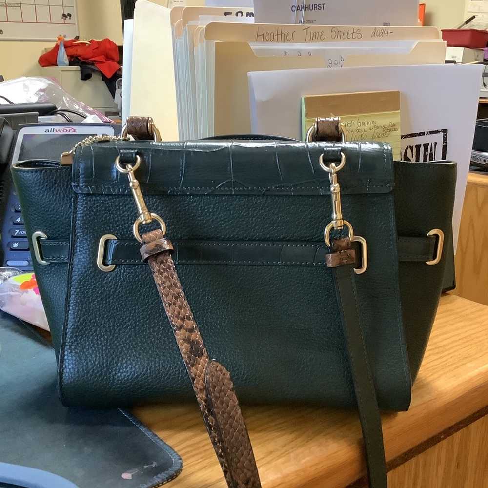 Pine Green Coach Blake Flap Carryall - image 3