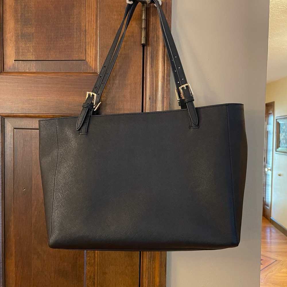 Tory Burch Black Leather Tote - image 3