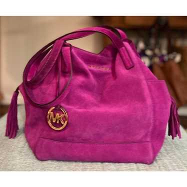 Michael Kors Bright Pink Suede Hobo bag