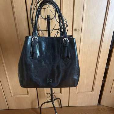 HIROFU Hirofu 2way Leather Tote Bag Black