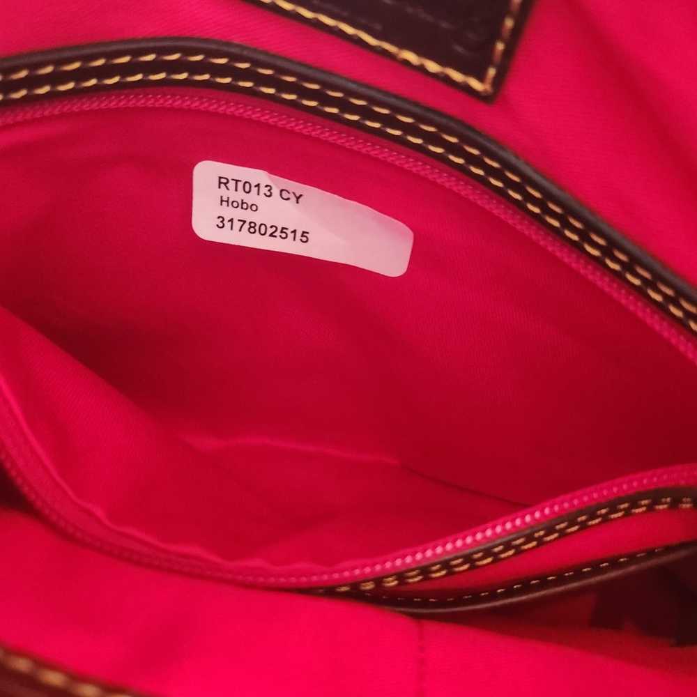 NWOT Dooney & Bourke Samba Red Pebble Leather Sat… - image 5