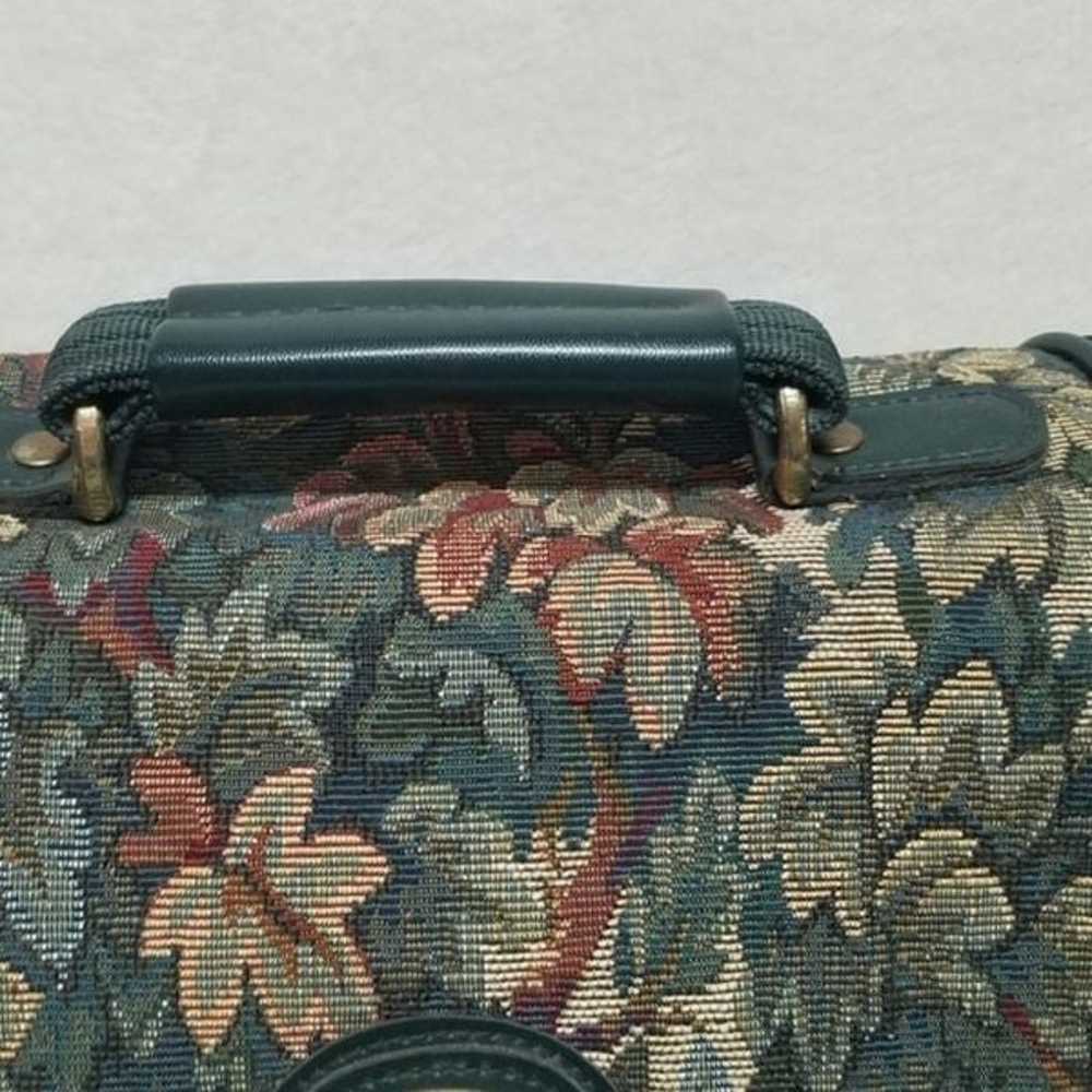 Vintage 80s DVF Floral Tapestry Canvas Weekend Bag - image 3