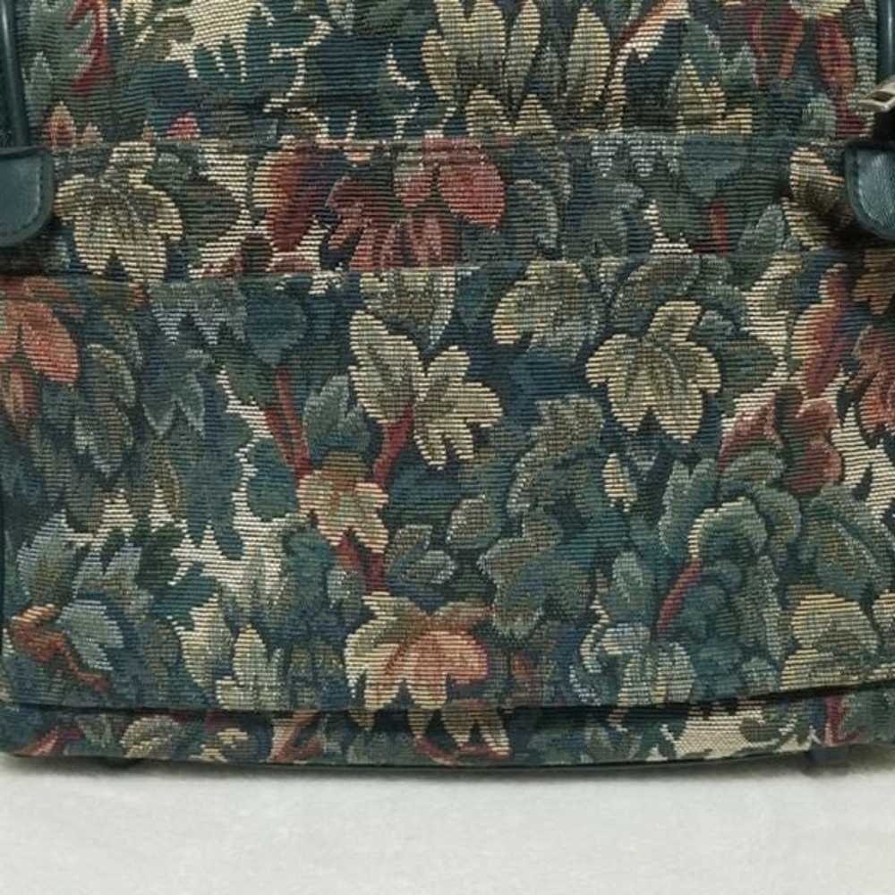 Vintage 80s DVF Floral Tapestry Canvas Weekend Bag - image 7