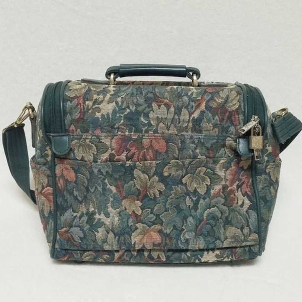 Vintage 80s DVF Floral Tapestry Canvas Weekend Bag - image 9