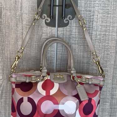 Coach Satin and Leather Sophia Satchel