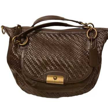 COACH Kristin Woven Leather Crossbody/Hobo Should… - image 1