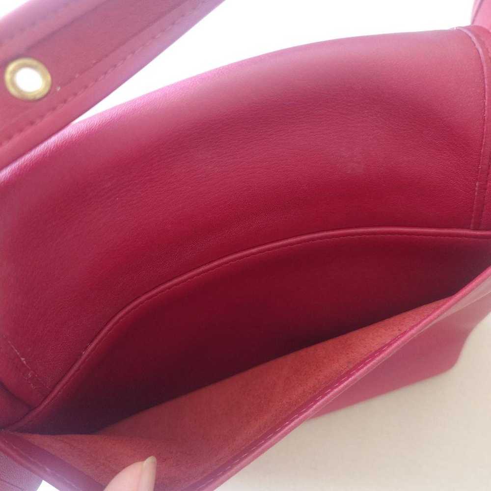 Old Coach Red Coach Grab Tan Leather Shoulder Bag… - image 4