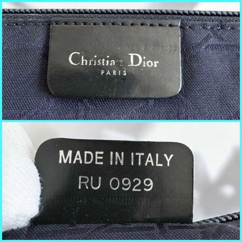 Christian Dior tote bag canvas leather navy - image 10