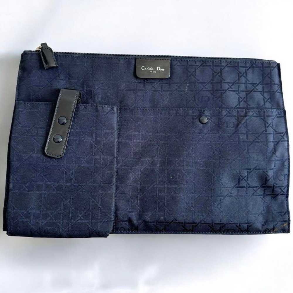 Christian Dior tote bag canvas leather navy - image 9