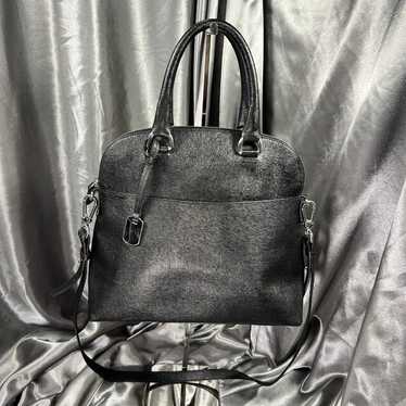 Furla Black Saffiano Leather Top Handle Zip Domed… - image 1