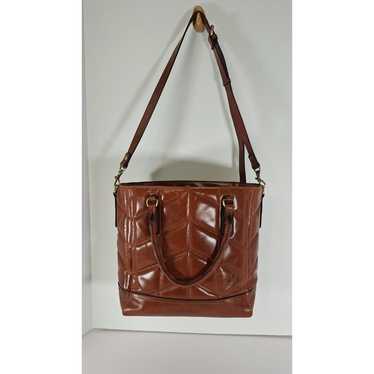 PATRICIA NASH Amber leigh Quilted Leather Tote Sh… - image 1