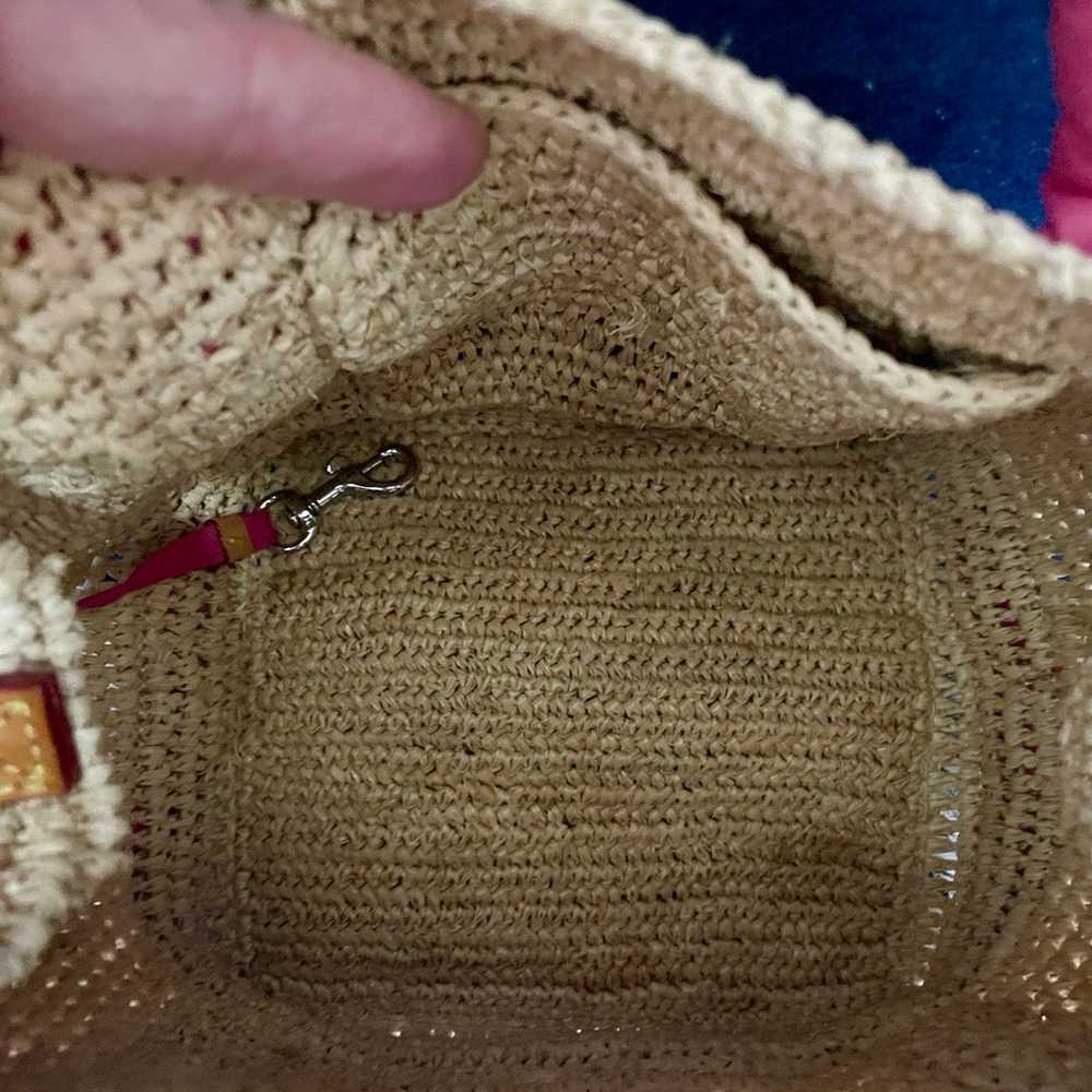 MZ Wallace Mini Raffia Tote in Zinnia EUC - image 6