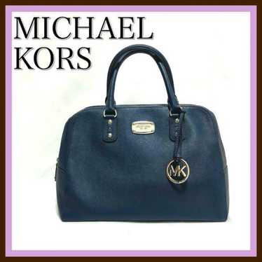 Michael Kors bag, handbag, navy blue, Boston bag, 