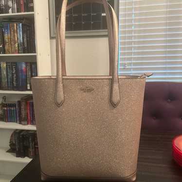 kate spade tinsel glitter tote - image 1