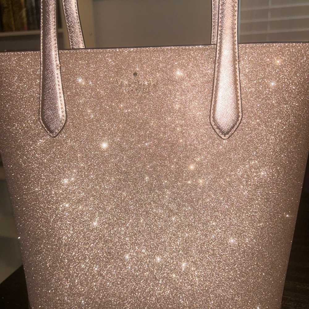 kate spade tinsel glitter tote - image 3