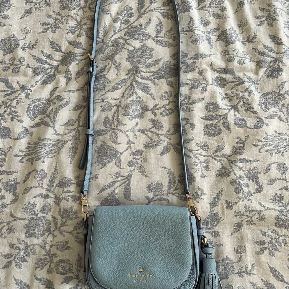 Kate Spade Baby Blue Leather Crossbody Bag - image 1