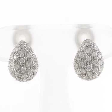 Other Other K18 White Gold Diamond Earrings Metal 