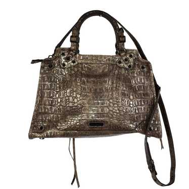 D0 NEW REBECCA MINKOFF Croc Embossed Leather Shou… - image 1