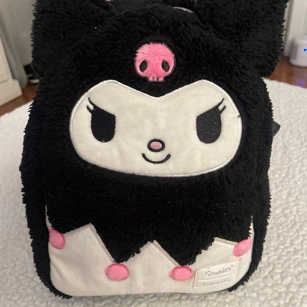 Sanrio Kuromi black plush Loungefly mini backpack… - image 2