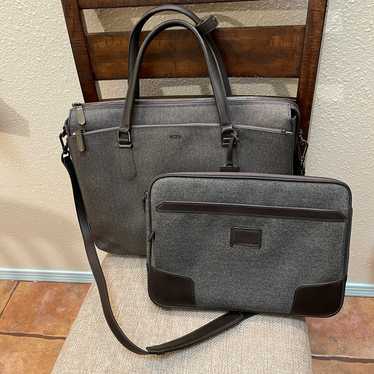 Tumi business briefcase laptop Bag set