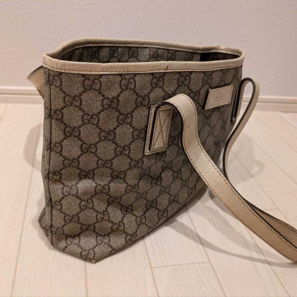 Gucci GG Pattern Handbag Gray Medium size - image 12