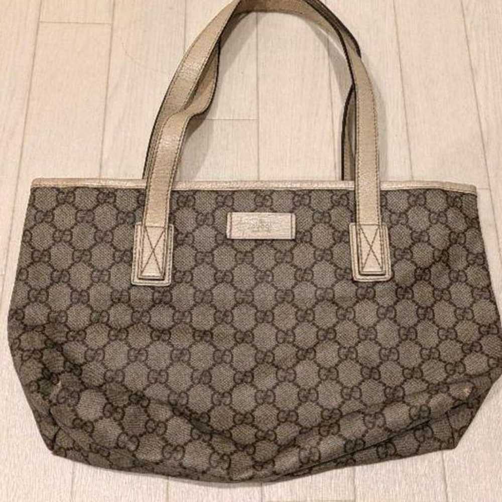 Gucci GG Pattern Handbag Gray Medium size - image 2