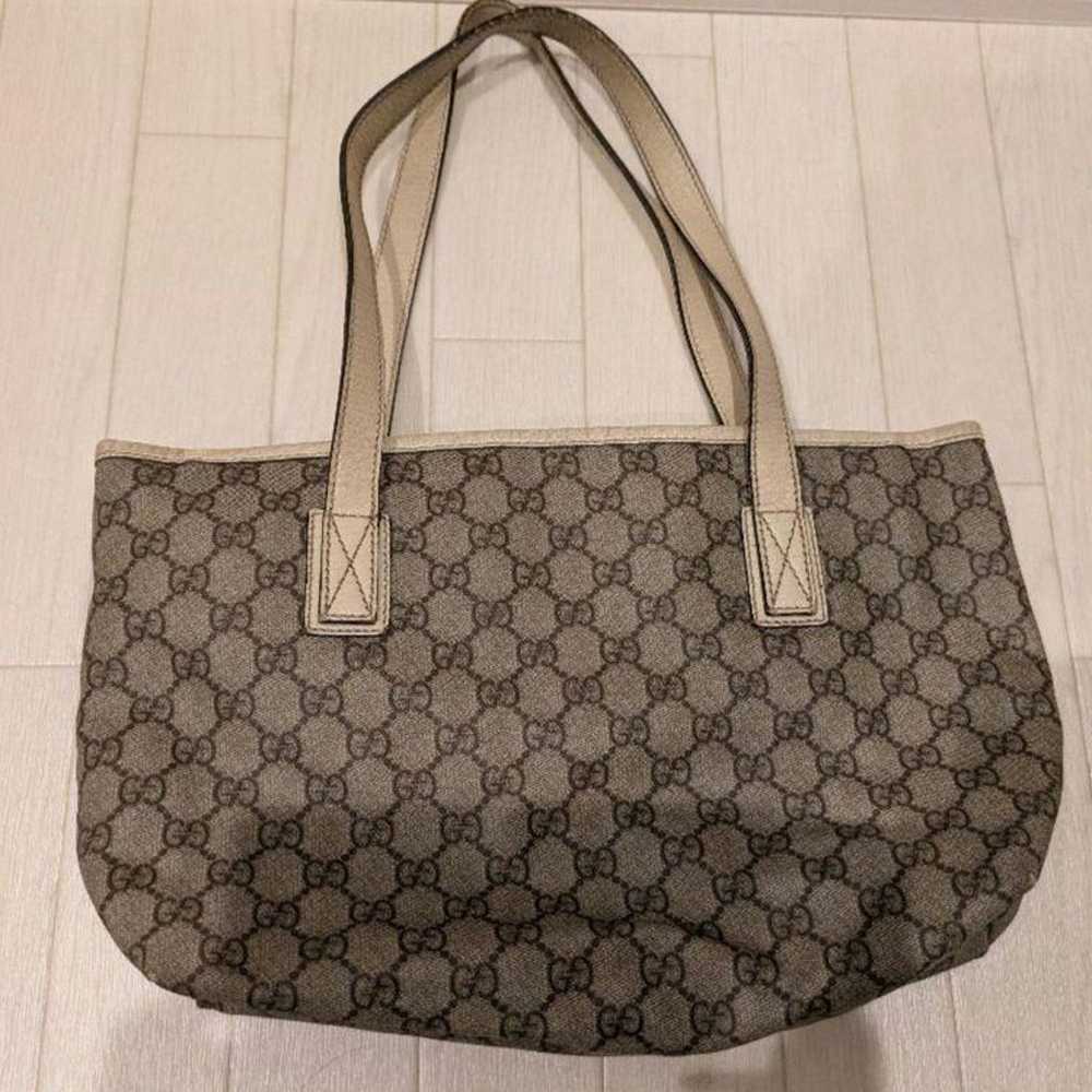 Gucci GG Pattern Handbag Gray Medium size - image 8