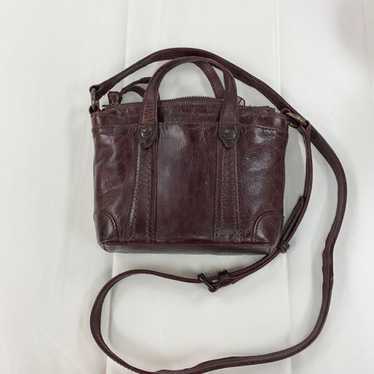 FRYE burgundy plum zip top crossbody bag