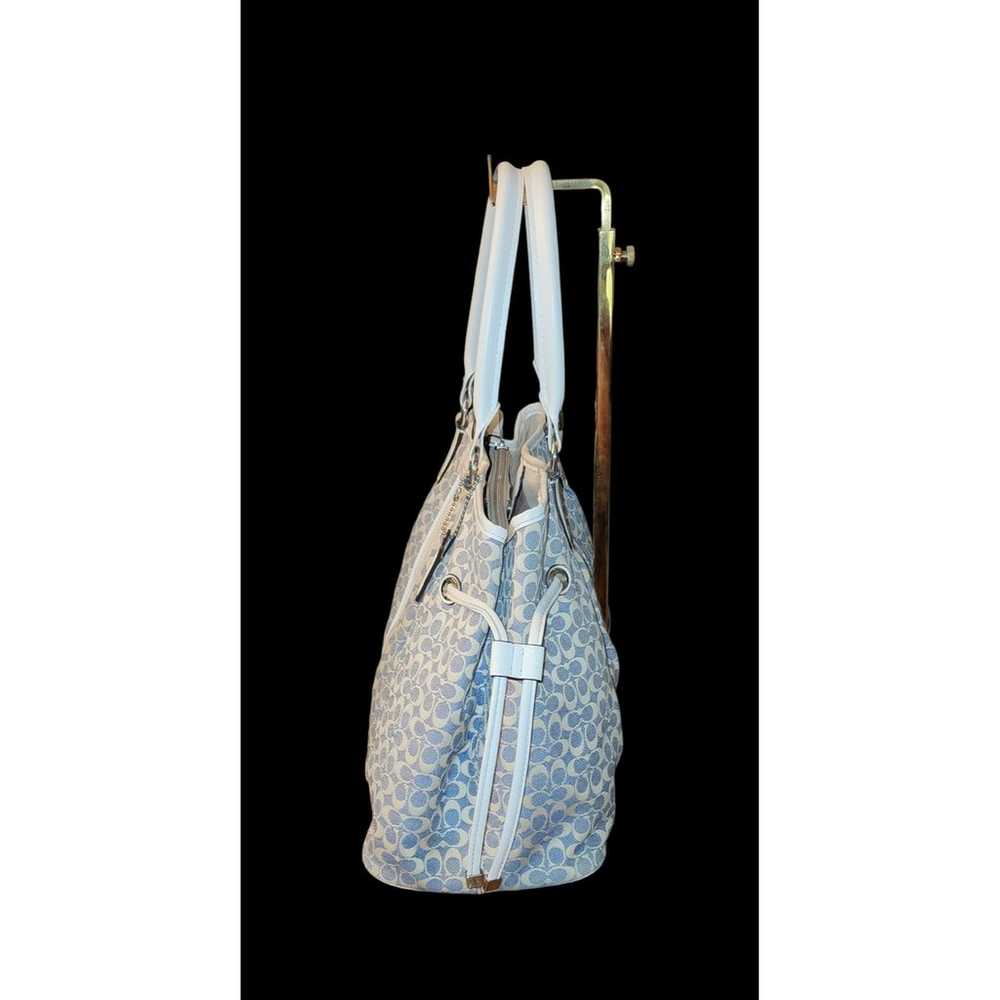 COACH SIGNATURE STRIPE JACQUARD DRAWSTRING CARRYA… - image 5