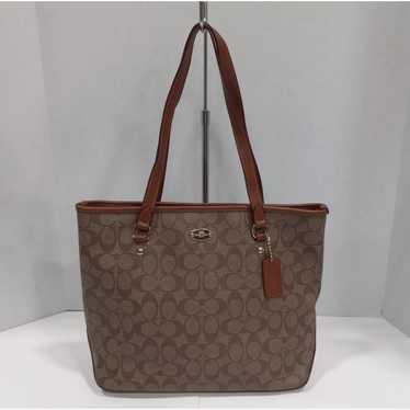 Coach Signature Zip Top Tote F34603