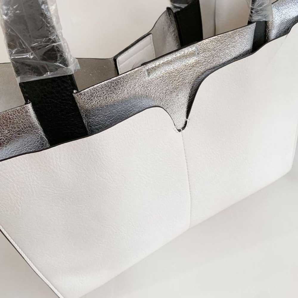 Unused Yukitori Handbag with Pouch Bicolor White … - image 12